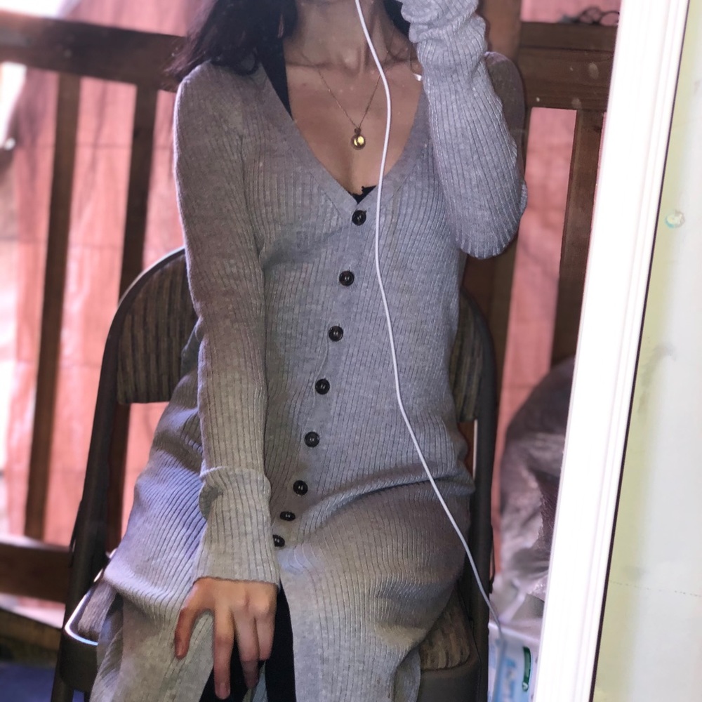 Cozy gray dress